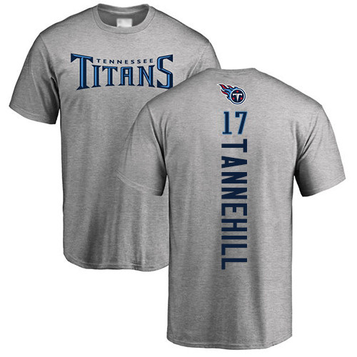 Tennessee Titans Men Ash Ryan Tannehill Backer NFL Football #17 T Shirt->tennessee titans->NFL Jersey